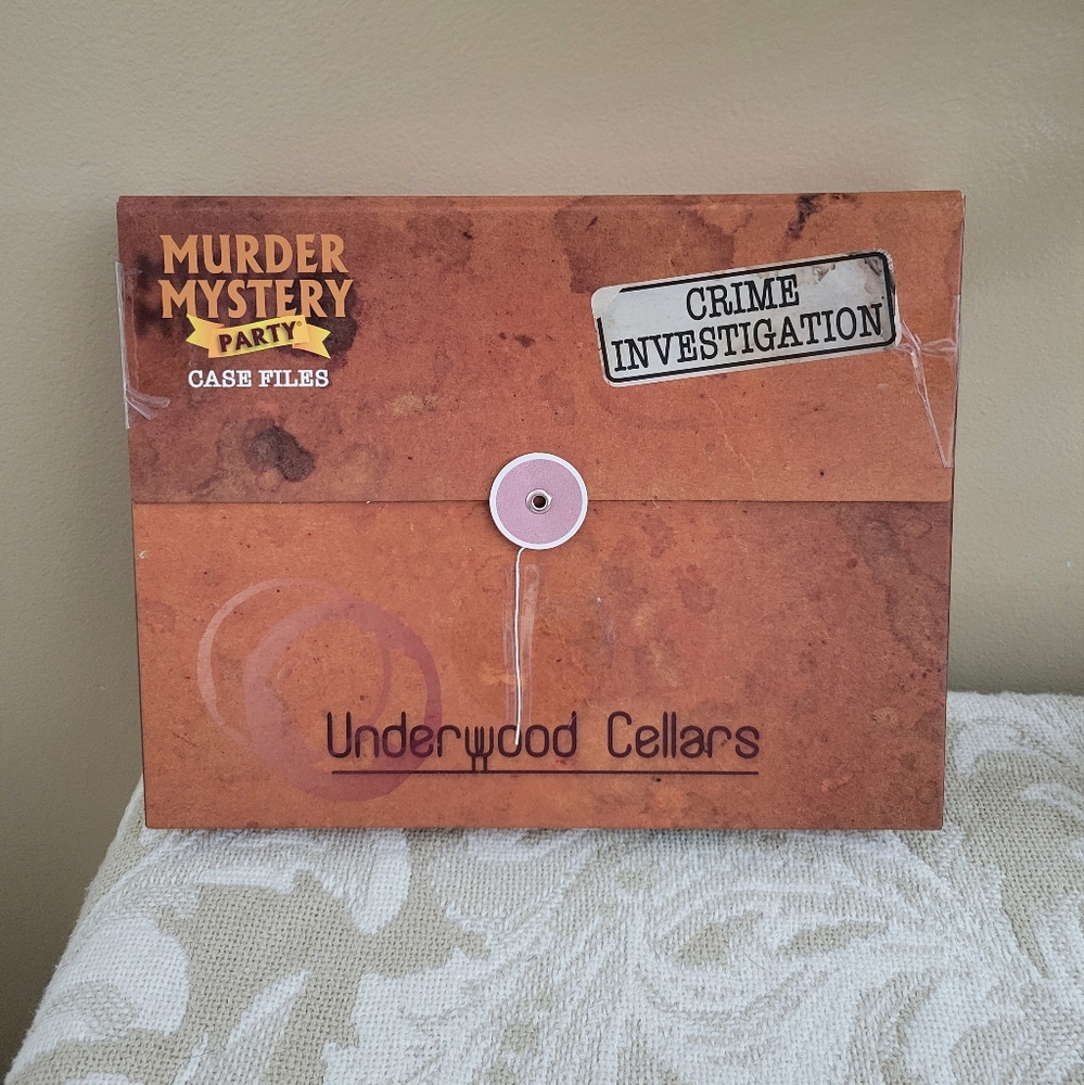 Murder Mystery Party Case Files Underwood Cellars NEW